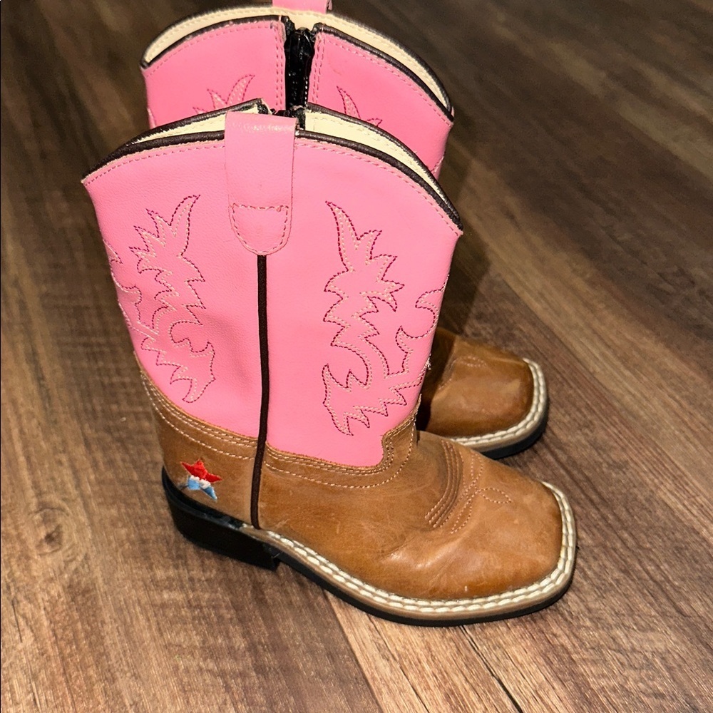 Old West Pink Girls Boots size 7D